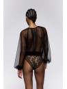 SARDA  Long-Sleeved Sheer Top