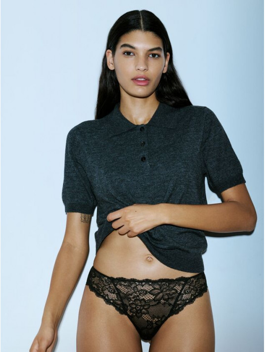 Sarda Slip brésilien noir AMELIA