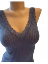 Oscalito Grey sleeveless top WOOLEN SILK