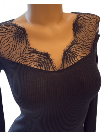 Oscalito Top manches longues LAINE ET SOIE