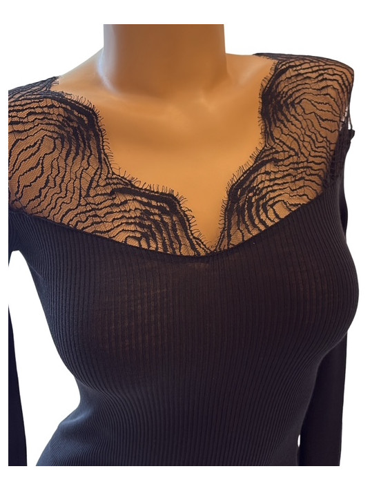 Oscalito Long sleeves top WOOLEN SILK