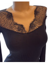 Oscalito Long sleeves top WOOLEN SILK