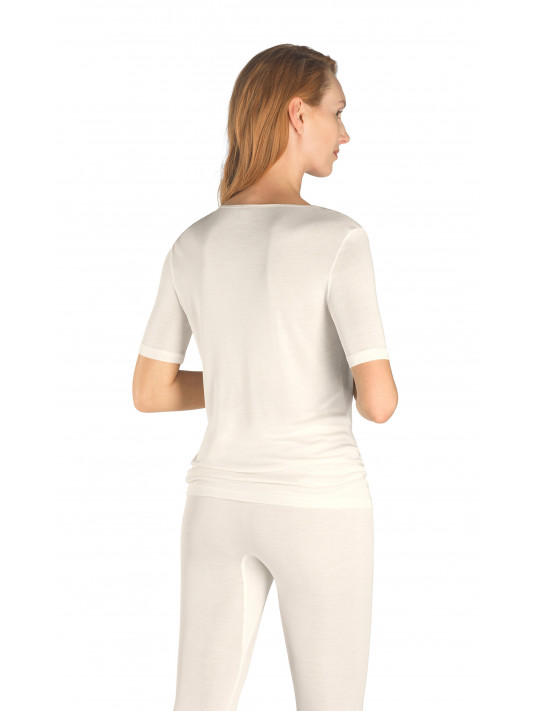 Pure silk top short sleeves hanro