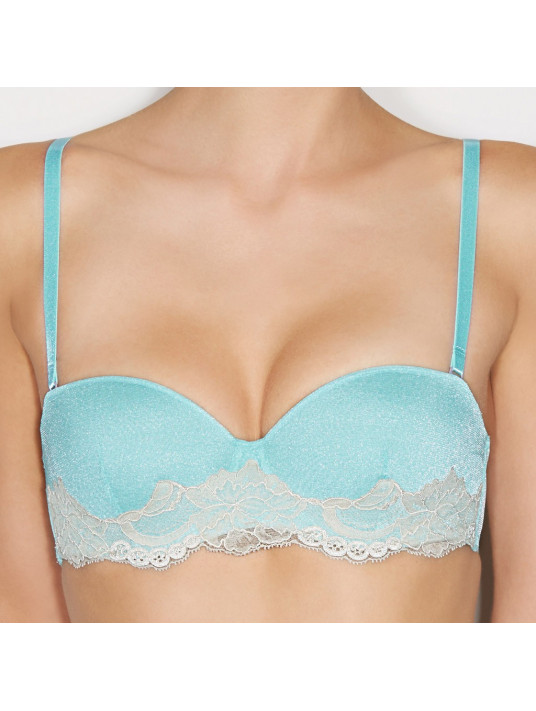 Andres Sarda opaline Padded bandeau bra EDEN